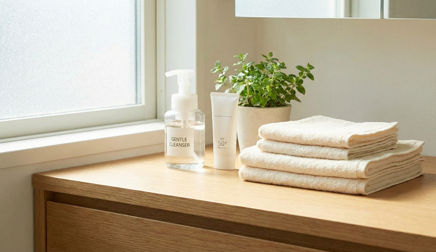 Illustration of healthy skin barrier